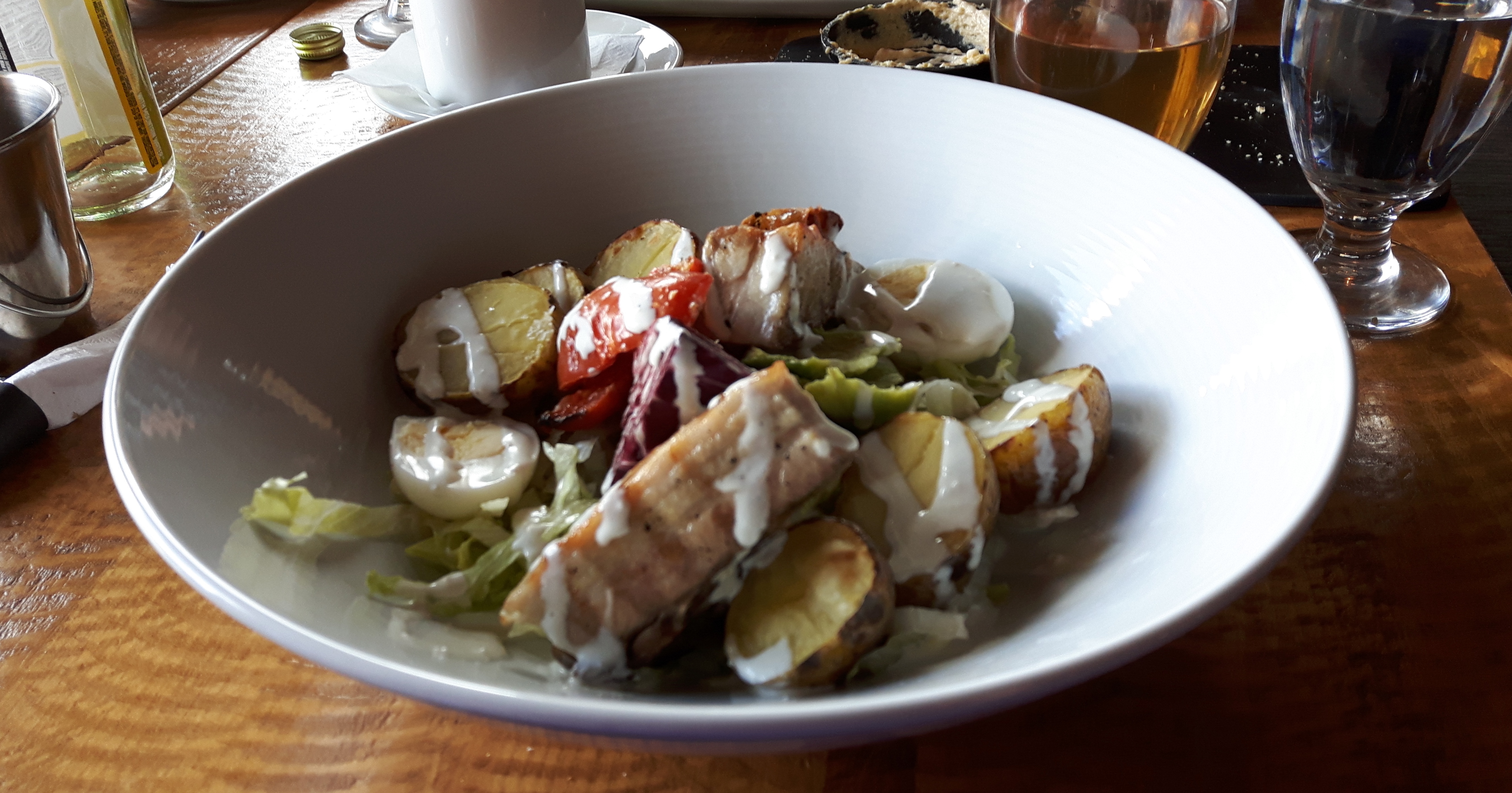 Cobb Salad Baby Iceberg Lettuce - Duck Egg Avocado - Pork Belly Beefsteak Tomato Blue Cheese Dressing - Herb & GarlicToast